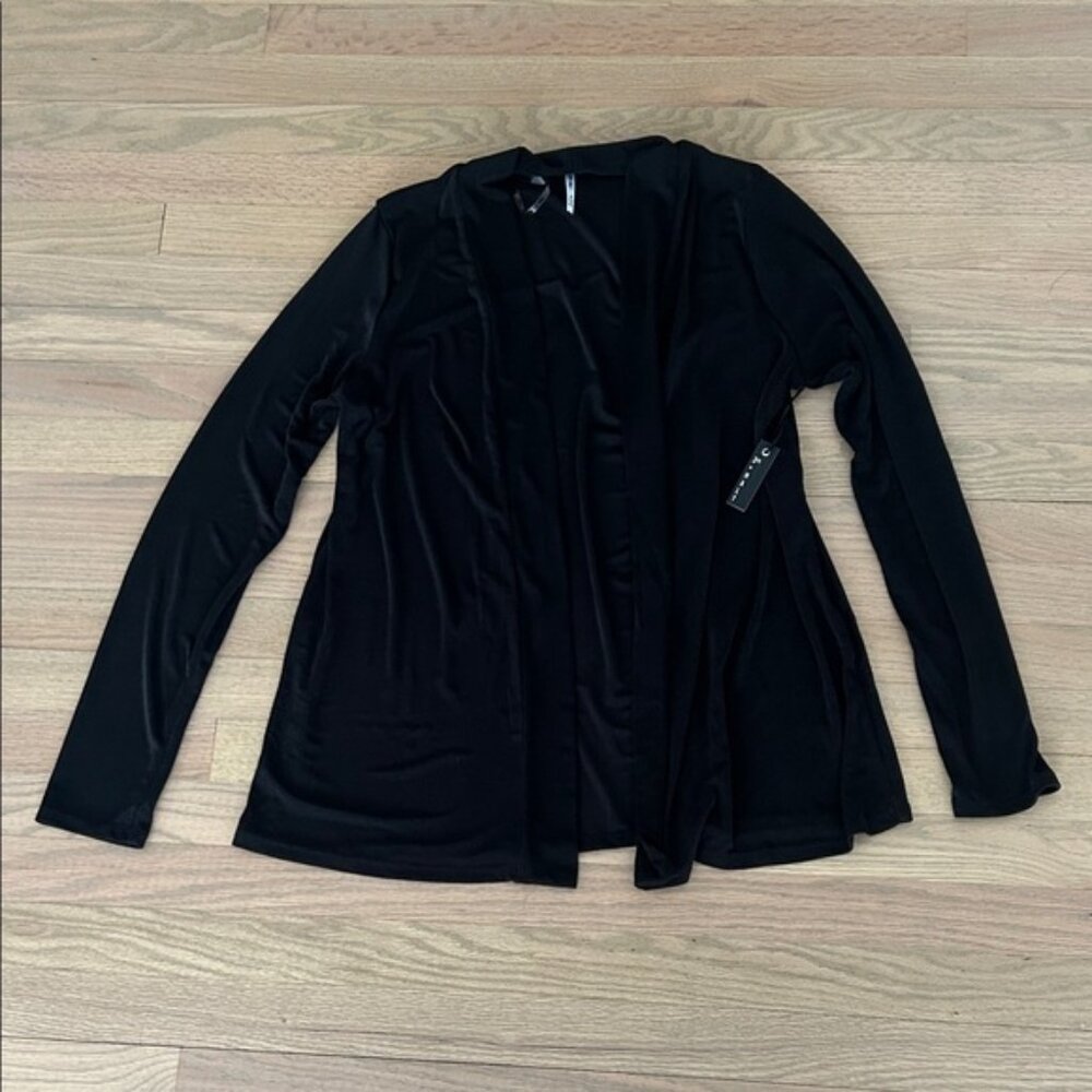 3rd + Malt Black Open Front Cardigan